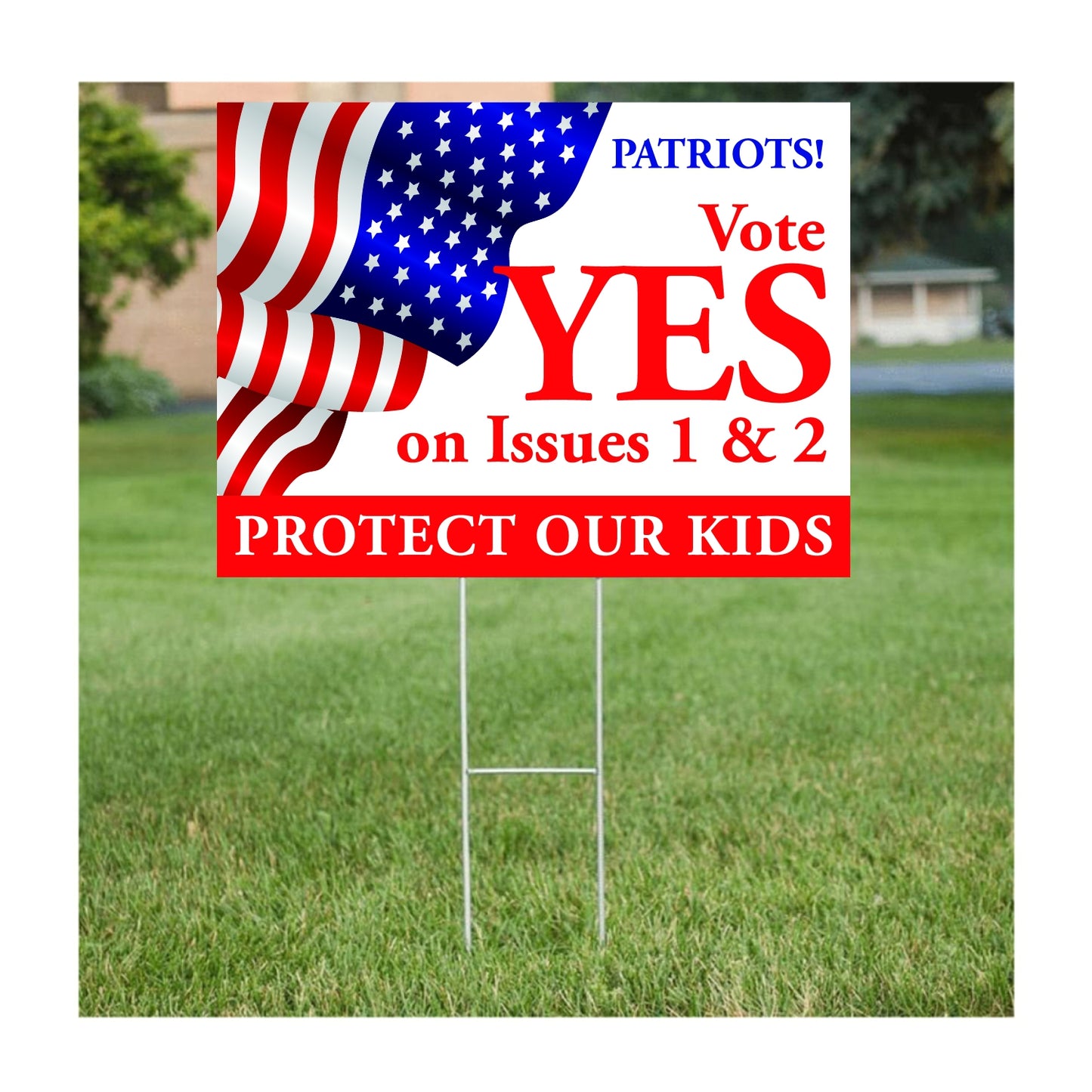 Vote Yes on Issues 1 and 2 Yard Sign and Stake