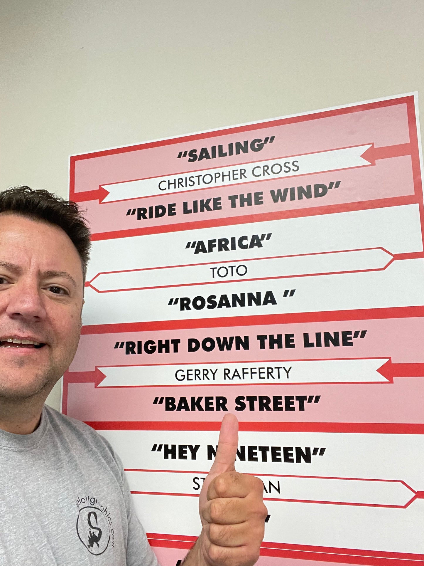 Yacht Rock Jukebox Title Card Removable Wall Graphic - Ready to Apply
