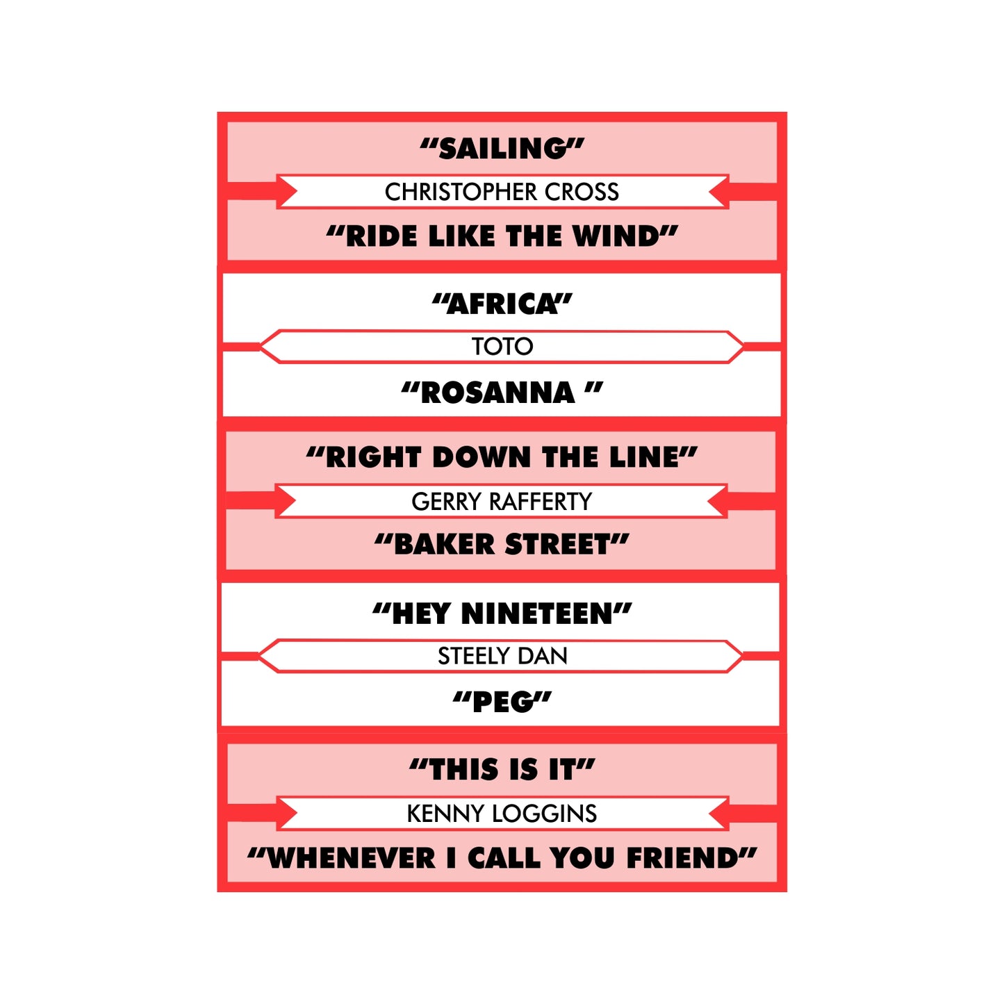 Yacht Rock Jukebox Title Card Removable Wall Graphic - Ready to Apply