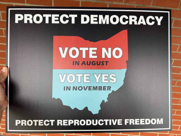 Protect Democracy Ohio Yard Sign