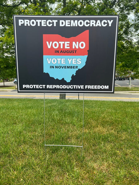 Protect Democracy Ohio Yard Sign