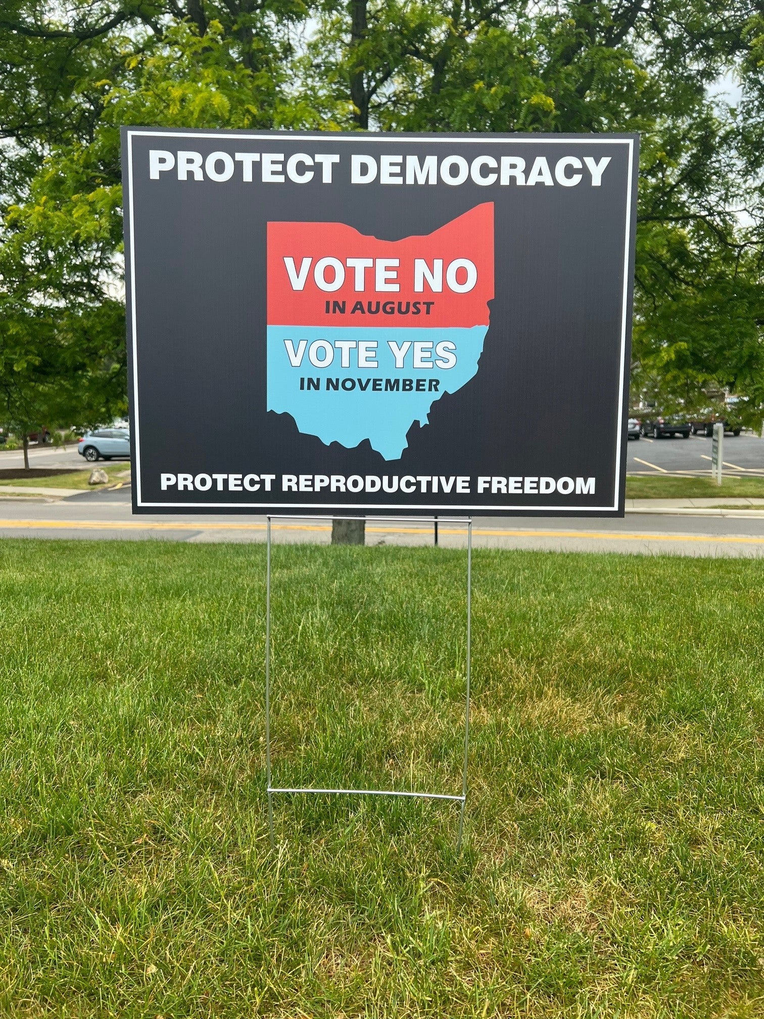 Protect Democracy Ohio Yard Sign