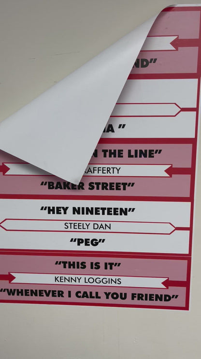 Yacht Rock Jukebox Title Card Removable Wall Graphic - Ready to Apply