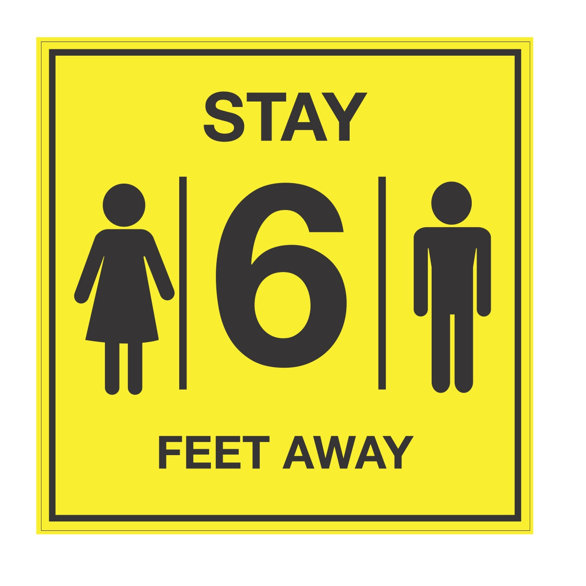 Stay 6 feet away Covid-19 Floor Graphic