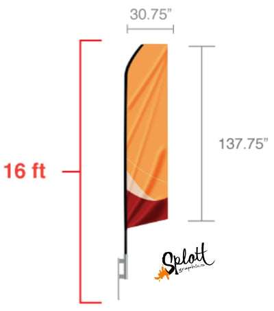 Econo Feather Flag 16ft