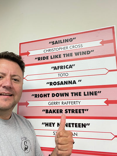 Yacht Rock Jukebox Title Card Removable Wall Graphic - Ready to Apply