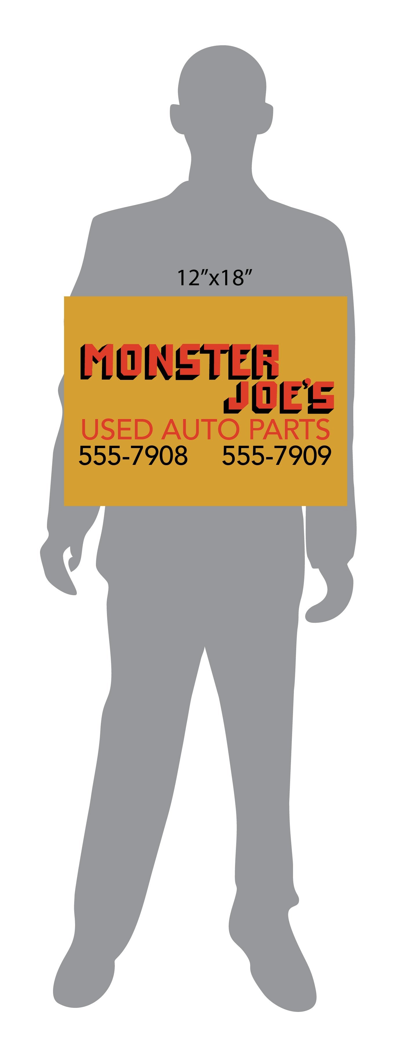 Monster Joe's Used Auto Parts Pulp Fiction Sign