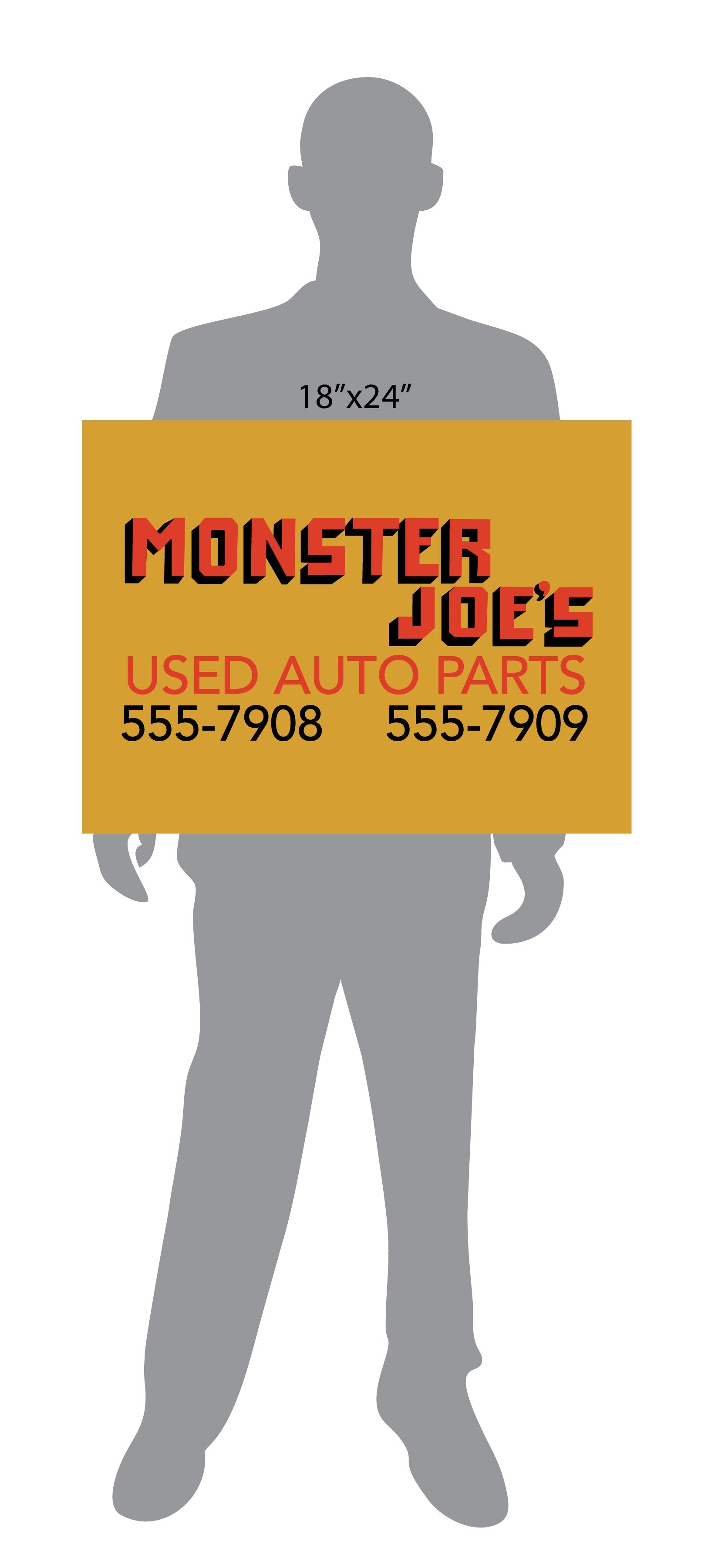 Monster Joe's Used Auto Parts Pulp Fiction Sign Splott Graphics