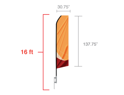 Econo Feather Flag 16ft