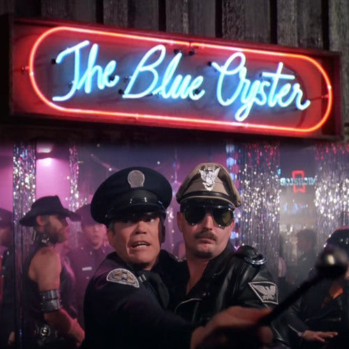 Blue Oyster Sign from Police Academy