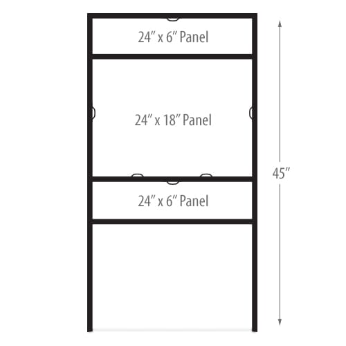 H Frame - Double Rider Heavy Duty Real Estate Sign Frame
