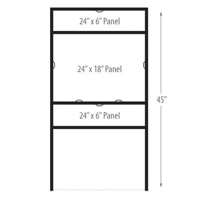 H Frame - Double Rider Heavy Duty Real Estate Sign Frame