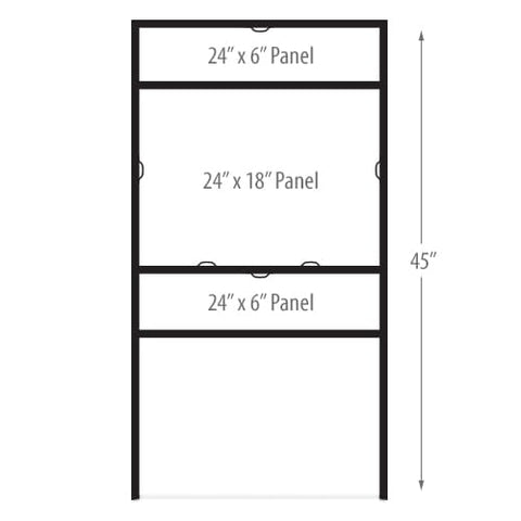 H Frame - Double Rider Heavy Duty Real Estate Sign Frame