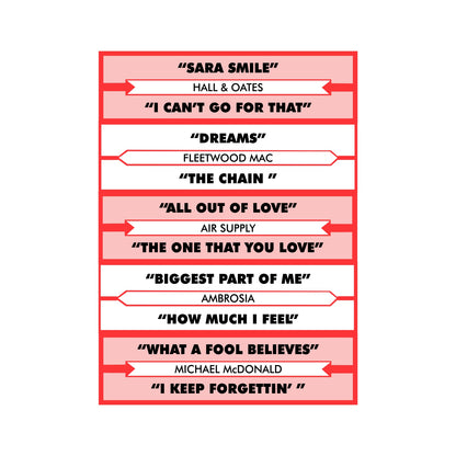 Yacht Rock Jukebox Title Card Removable Wall Graphic - Ready to Apply