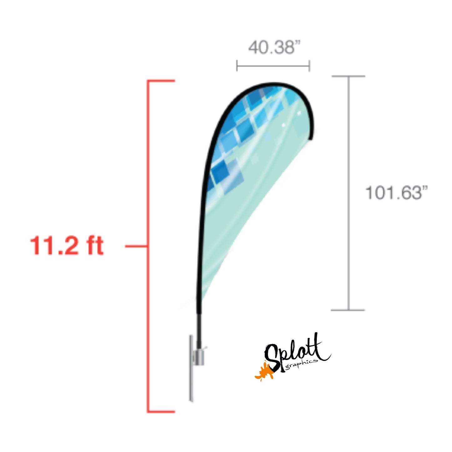 Teardrop Flag 11ft