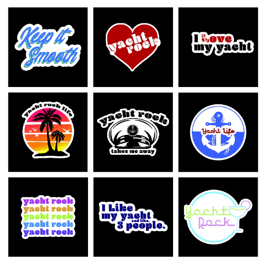 Yacht Rock Stickers